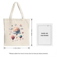 thumbnail image 3 of Whimsical Floating Balloons & Clouds Canvas Tote Bag - Multifunctional Reusable Shopping Bag for Parties Travel & Everyday Use, 3 of 4