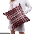 thumbnail image 5 of Ambesonne Plaid Fabric by the Yard Upholstery, Classic Squares Illustration, 10 Yards, Dark Fuchsia and Rose, 5 of 5