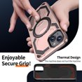 thumbnail image 3 of Allytechgroup Slim Case for iPhone 15 with Stand, Compatible with Magsafe Built-in  Kickstand Rugged Heavy Duty Durable Cover Case Shockproof Magnetic Protective for Women Men, Rosegold, 3 of 7