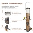 thumbnail image 3 of Comedero para pájaros, tubo colgante, alimentador de semillas para pájaros silvestres de aluminio, 3 of 7