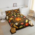 thumbnail image 4 of Erosebridal Happy Caming Comforter Sets King Size, Cartoon Flower Comforters & Duvets, Adventure Theme Decor, Reversible 3pcs, 4 of 7