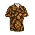thumbnail image 2 of Bixox Men's Hawaiian Shirts Men's Colorful Pineapple Print Short-Sleeve Shirt-Medium, 2 of 8