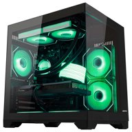 Hoengager Gaming PC -AMD Ryzen 7 5700X 8-Core 3.4GHz, GeForce RTX 3050 6G, 16GB DDR4 RAM, 2TB SSD,240 AIO, App-Controlled ARGB,Windows 11 -BLACK