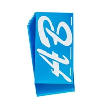 Westcott Stencil, 6", Lettering, Plastic, Brush Font, for Craft, Blue, 1-Count