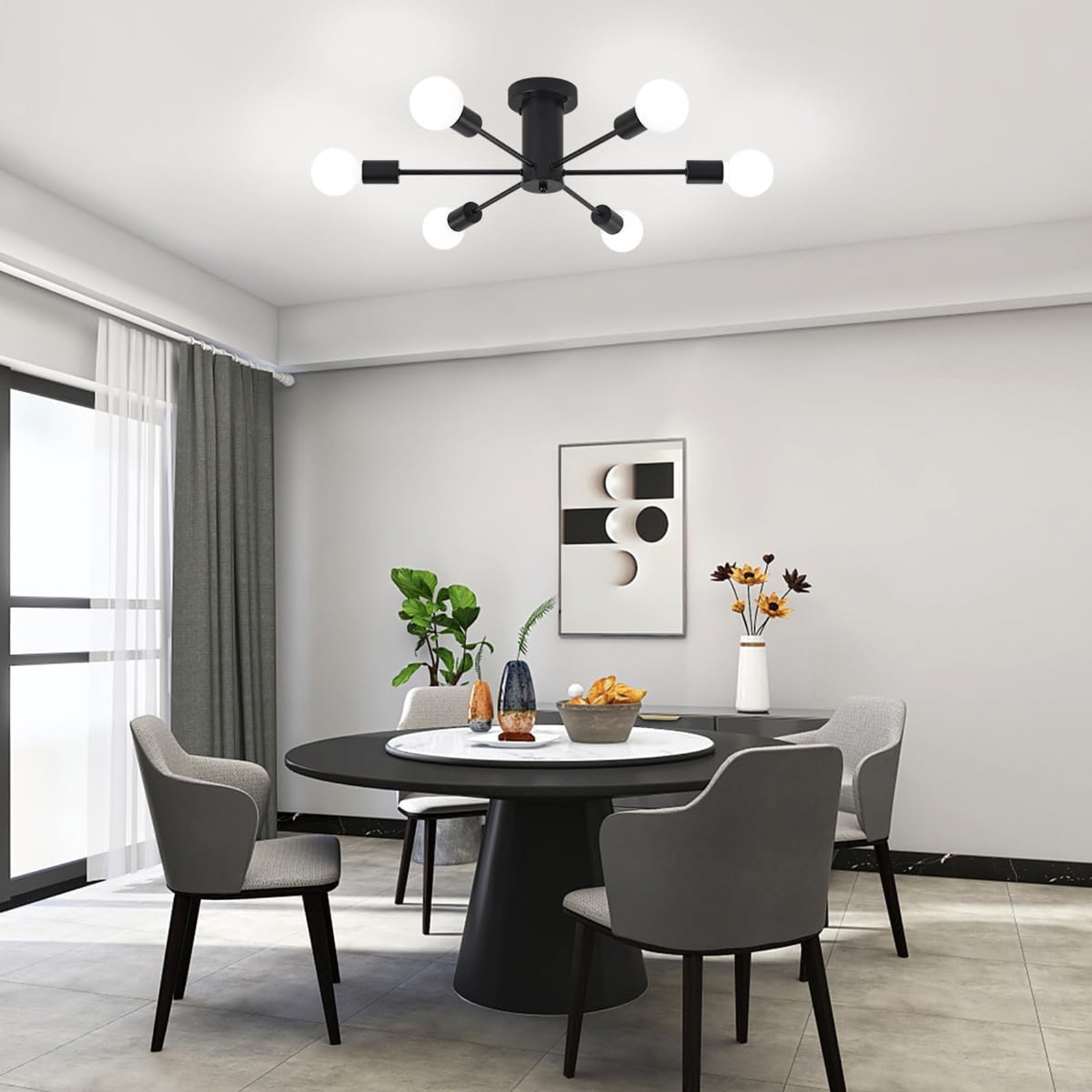 Neoglint 6-Light Modern Chandelier