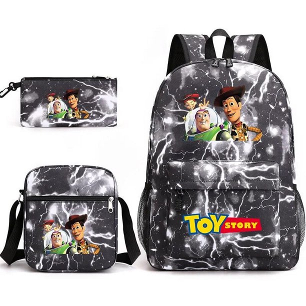 3pcs Disney Toy Story Woody Teenager Students Backpacks Schoolbags Pencil Case Shoulder Bags Boys Girls School Bags Sets