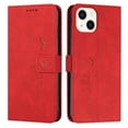 thumbnail image 3 of Dteck for iPhone 14 Wallet Case PU Leather Love Heart Pattern Flip Purse Case with Card Slots Kickstand Handstrap Anti-Scratch Magnetic Shockproof Case for iPhone 14,Red, 3 of 8