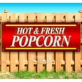 thumbnail image 1 of Hot & Fresh Popcorn 13 oz Vinyl Banner With Metal Grommets, 1 of 4
