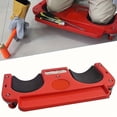 thumbnail image 2 of Plateau Ergonomique à Roulettes pour Genouillères avec ABS Robuste et 5 Roues - Genou Portable pour Peinture de Plancher, Réparation de Voiture, Menuiserie - Rangement d'Outils pour Entrepreneurs, Peintres, Mécaniciens (Rouge/noir), 2 of 6