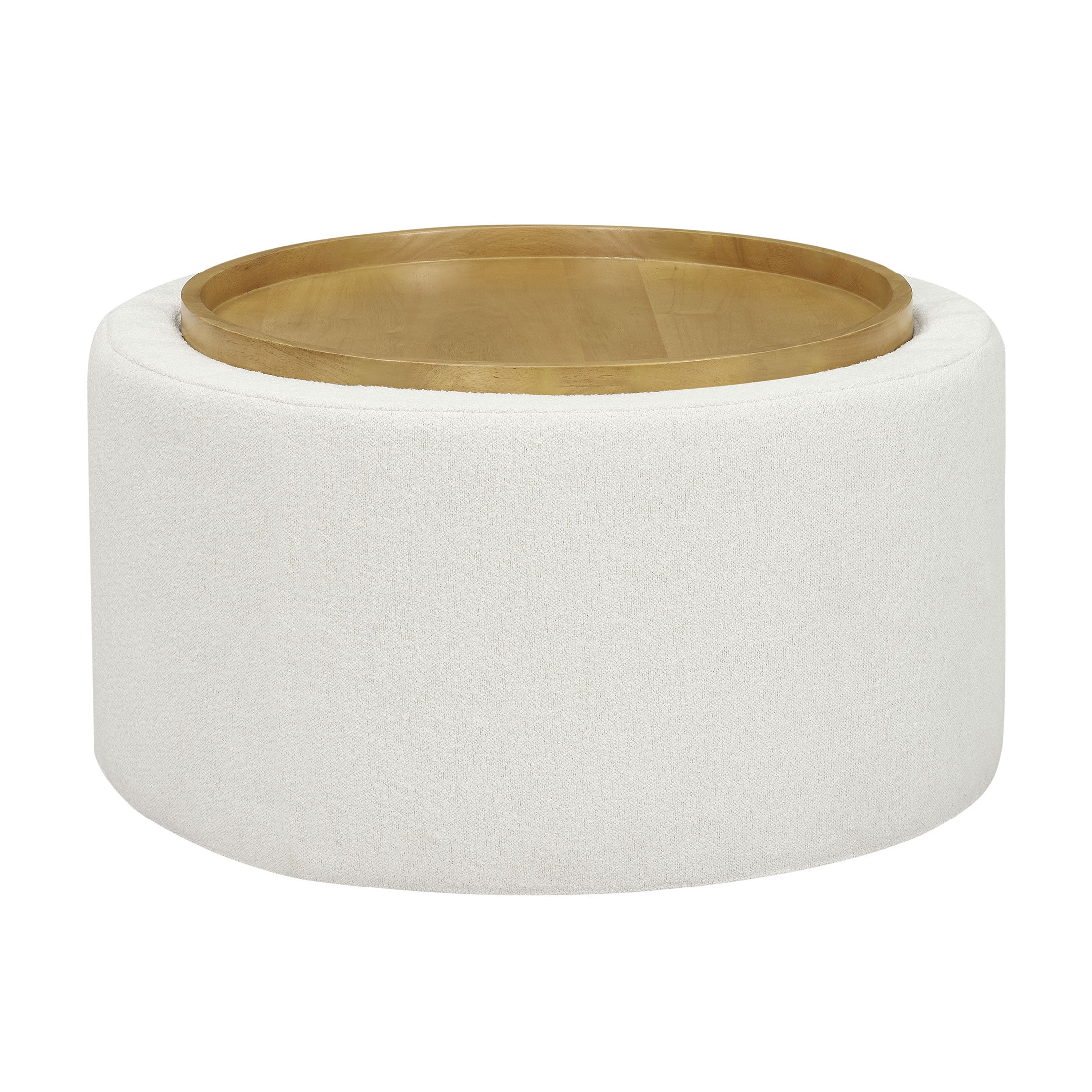 Drew Barrymore Cream Stowaway Coffee Table with Storage