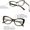 thumbnail image 2 of FEISEDY Womens Cateye Glasses Frame Printed Eyewear Clear Lenses Eyeglasses B2441, 2 of 13