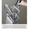 thumbnail image 3 of Yamazaki Home Lid and Ladle Stand - Large, White, Steel, Water Resistant, No Assembly, 3 of 7