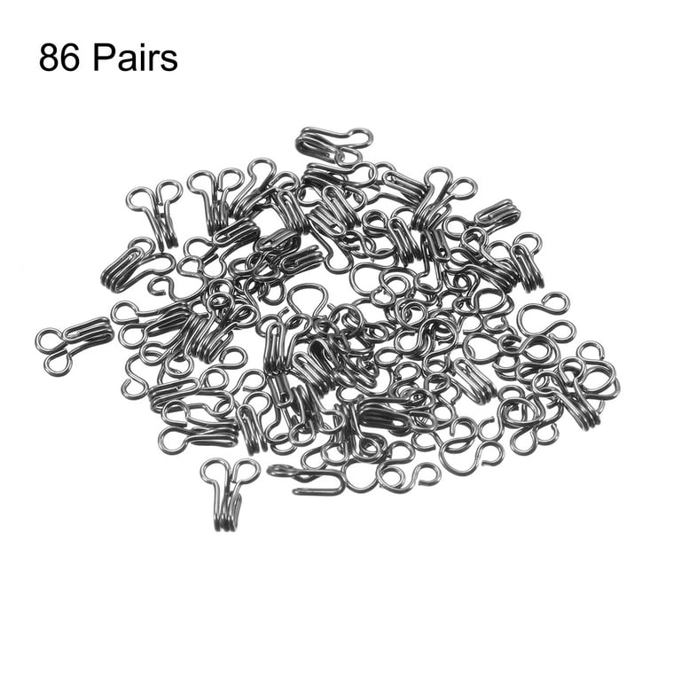 86pcs Sewing Hook and Eye Closure for Clothing Bra Jacket Hooks Replacement  Sewing Craft, Bronze 