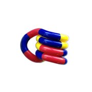 Tangle Jr. Original Stress Relief Toy 3 Pack Red, White, Carnival