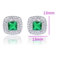 thumbnail image 2 of Aretes Broquel Para Dama Con Esmeralda Swarovski Oro 14k Lam blanco Unitalla, 2 of 3