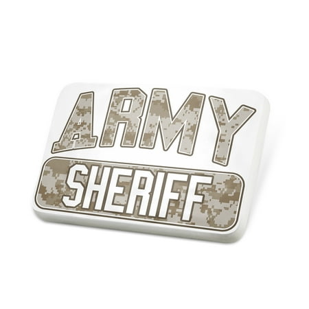 Porcelein Pin ARMY Sheriff, Camo Lapel Badge – NEONBLOND