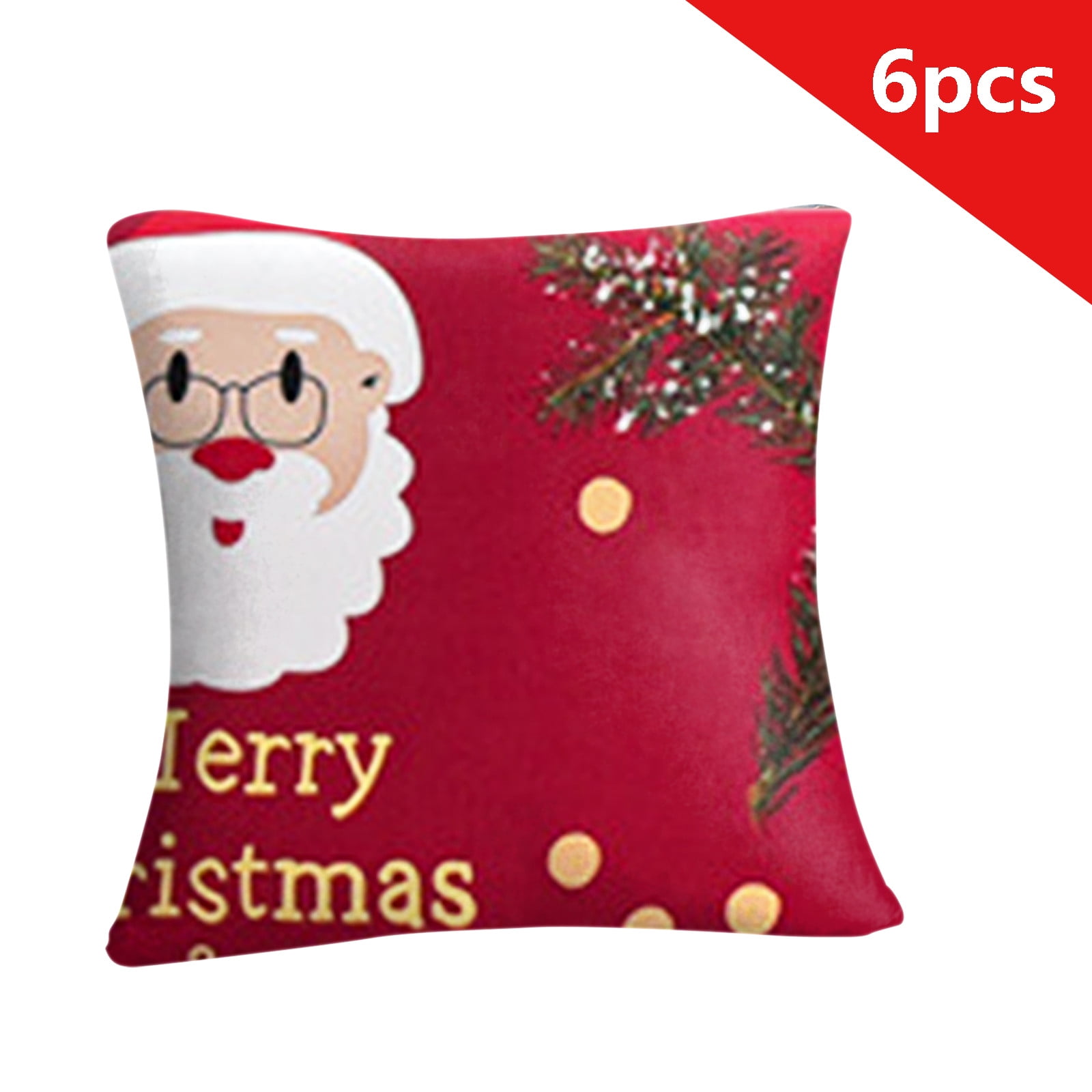 Remagr 8 Pieces Christmas Pillow Covers 18 x 18 mas Throw Pillows Cases  Decorative Christmas Cushion Case Soft Short Plush Winter Holiday Pillow