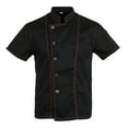 thumbnail image 2 of de Mezclilla Unisex Chef Chaqueta Cortas Camiseta Cocina - Negro, M Negro m Salvador chaqueta de cocinero manga corta, 2 of 10