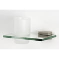 thumbnail image 5 of Alno A6570 Cube Wall Mounted Frosted Glass Tumbler - Brass, 5 of 6