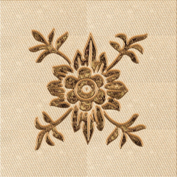 Ahgly Company Indoor Square Patterned Bronze Brown Area Rugs, 6' Square