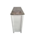 thumbnail image 6 of Kings Brand Furniture Faux Marble Kitchen Island Storage Cabinet, White/Brown, 6 of 11