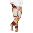 thumbnail image 2 of Xecao Baseball Ball With Flag Print Teenagers' Pajama Pants Long Sleep Pants Soft Elastic Waist Pajama Bottoms Elastic waist with 2 Pockets 5-16 Years-XS(5-6), 2 of 6