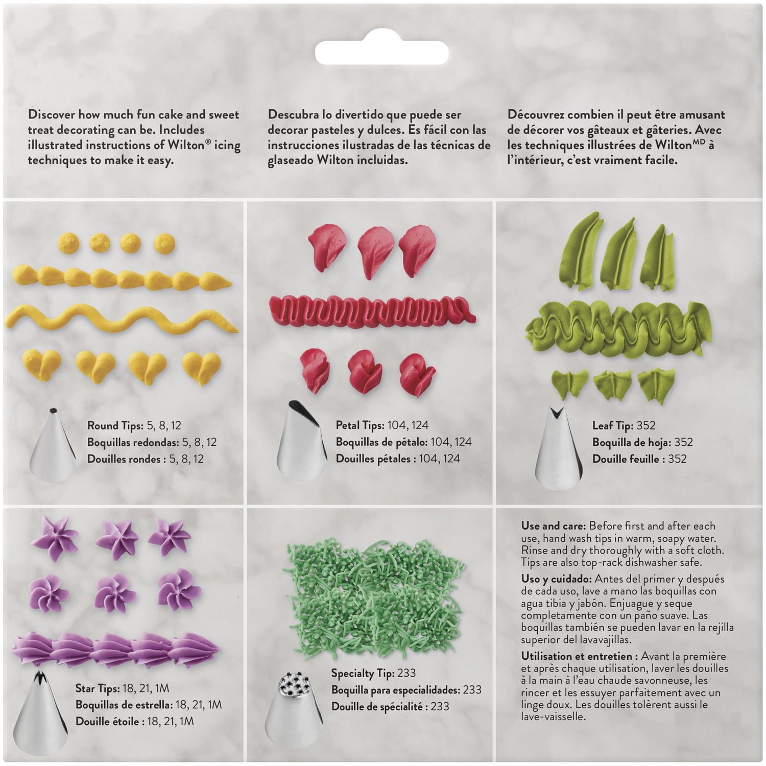 Ensemble du débutant pour la décoration avec le glaçage crémeux au beurre Wilton Ensemble décoration 20 pièces