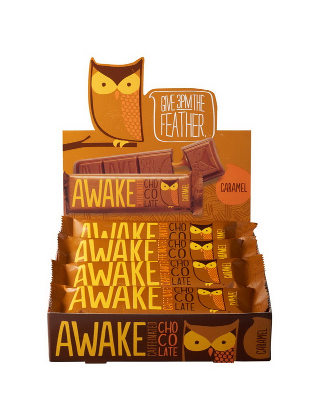 (Price/Case)Awake Chocolate Chocolate Bar Caramel, 1.55 Ounces, 6 per