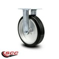 thumbnail image 2 of 8 Inch Rubber on Aluminum Wheel Rigid Caster with Roller Bearing Service Caster, 2 of 2