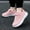 Pink, variant on Luogg Children's Fashion Flat Light Non Slip Lace Up Sneakers For Boys And Girls Solid Color Mesh Breathable Running Shoes Size 5-5.5 Years Black