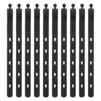 OUNONA 10-Pack Flexible Silicone Cable Ties for Organizing Cords, Zip Ties, Office Cable Straps, and