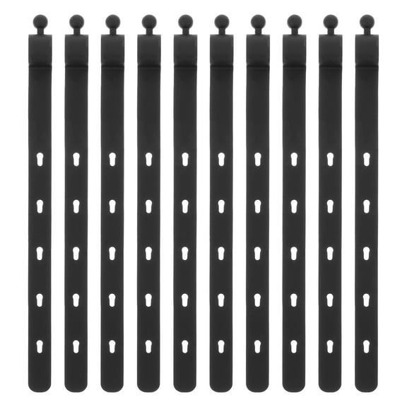 OUNONA 10-Pack Flexible Silicone Cable Ties for Organizing Cords, Zip Ties, Office Cable Straps, and