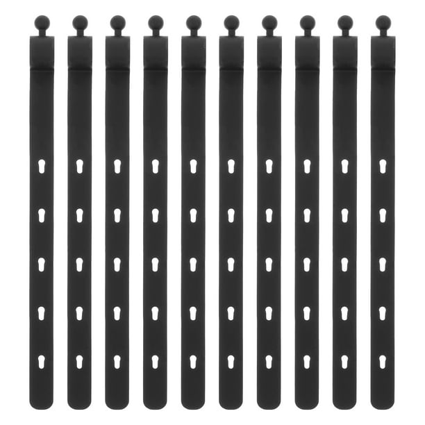 10 piezas para organizar tus cables. Bridas flexibles de silicona para cables. Correas para cables de oficina. Organizadores de cables.