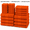 Orange, variant on 24pcs Bath Towels Set, Includes 8 Bath Towels, 12 Wash Cloths & 4 Hand Cloths, Absorbent & Quick-Drying Towels, Gift for Family & Frineds