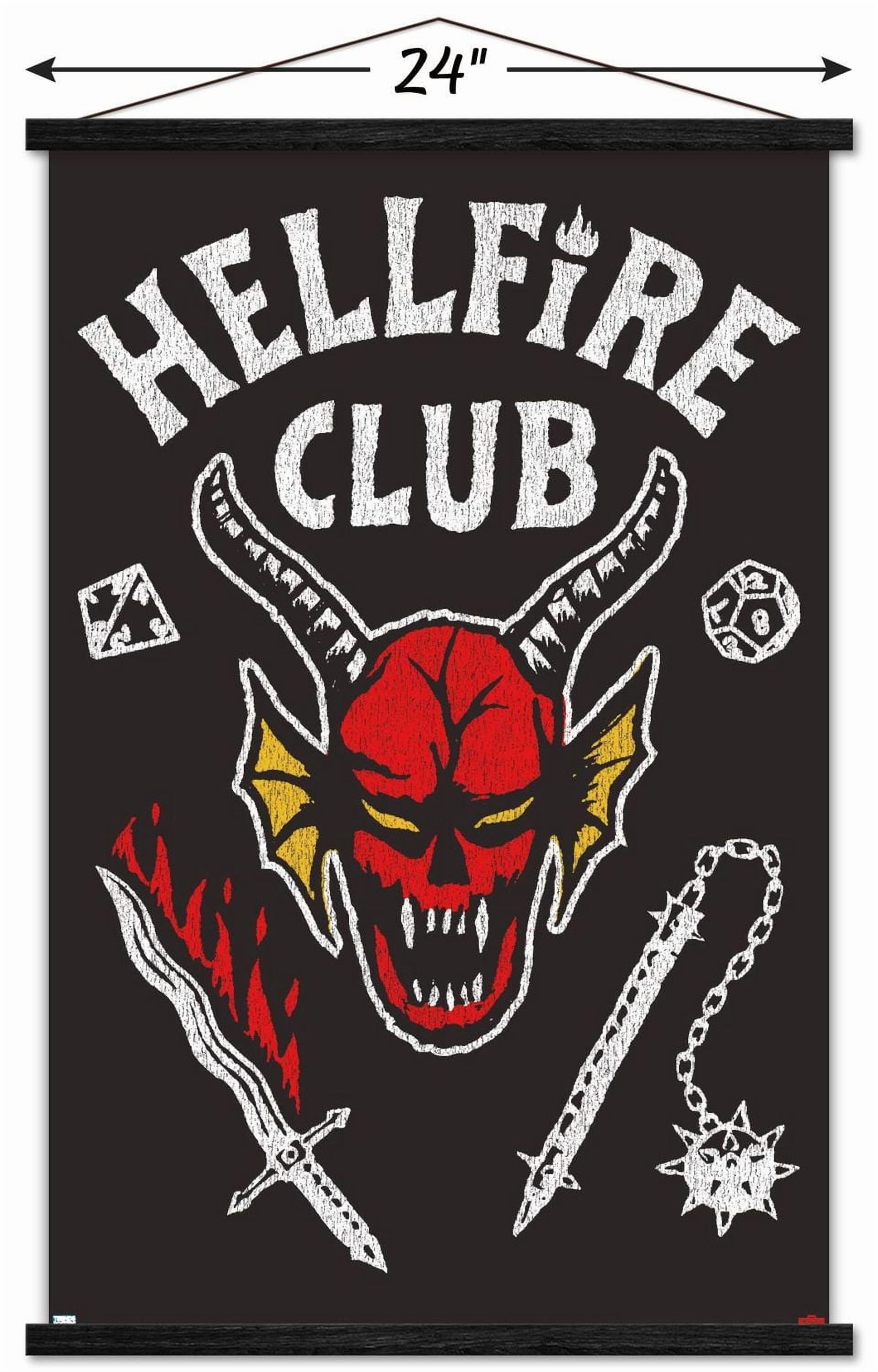Netflix Stranger Things: Season 4 - Hellfire Club Wall Poster, 14.725" x 22.375" Framed