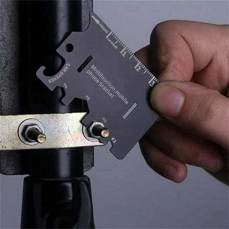 

Mini Card Multifunctional Folding Phone Bracket Tool Kits Can And Bottle Openers Hand Held Old Fashioned Can Opener Handheld Rubber for Opening Seller for Dogs Beverage Can Opener Kitchen Items for