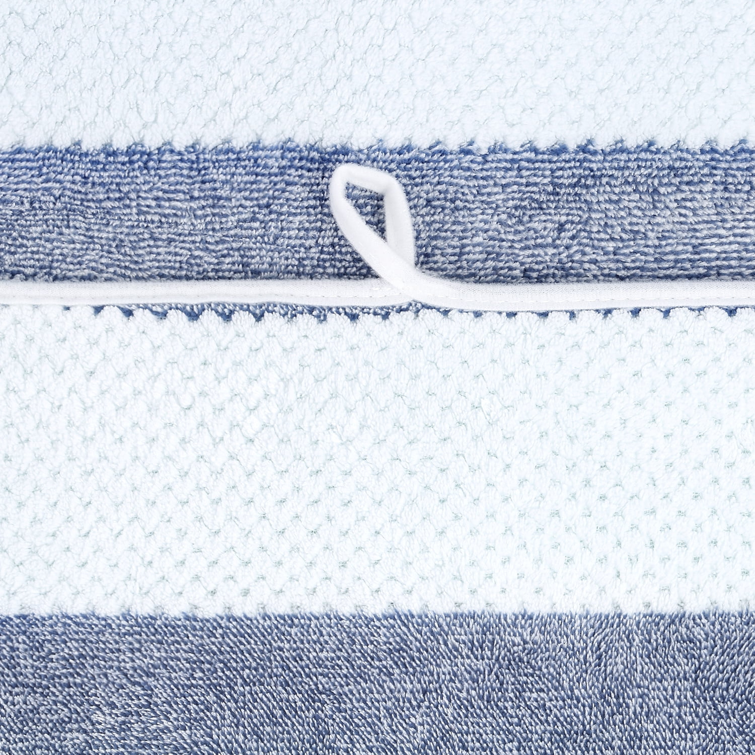 NC Fashion 2 Piece Microfiber Bath Towel Set, Blue, White, Multi-color