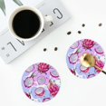 thumbnail image 4 of Disketp Dragon Fruit Funny Coasters,4 Pcs Leather Coasters with Holder, Perfect Housewarming Hostess Gifts,Protect Furniture from Water Marks Scratch and Damage-Round Shape, 4 of 6