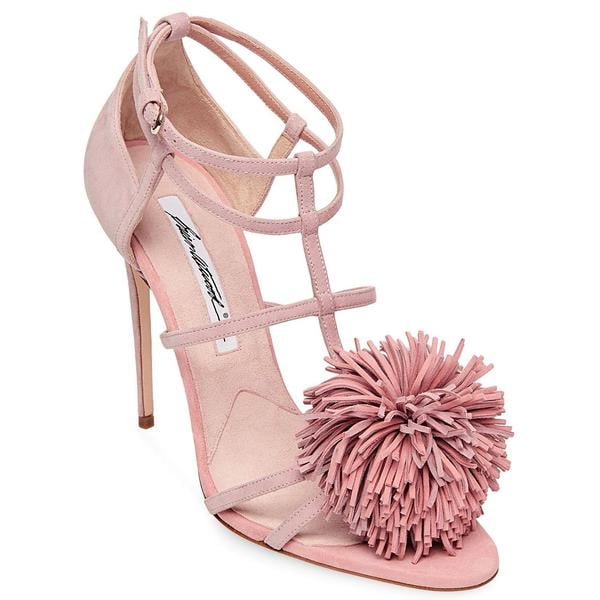 Brian Atwood Icim Blush Pink Kid Suede 
