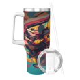 Pokemon 40 Oz Tumbler With Handle And Straw Double Wall Stainless Steel