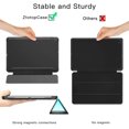thumbnail image 4 of Funda para Samsung Galaxy Tab A 10.1 2019, Ultrafina y Liviana con Soporte Tri-Fold Smart Folio Hard Case para Samsung Tab A 10.1 Pulgadas Tablet SM-T510/SM-T515 Lanzamiento 2019 - Negro-Negro- brillar Electrónica, 4 of 5