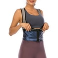 thumbnail image 4 of FUTATA Women Sauna Vest Slimming Workout Tank Top Waist Trainer Slim Polymer Sauna Suit Tummy Control Sweat Enhancing Shapewear with Zipper, 4 of 6