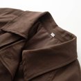 thumbnail image 4 of Vynhevius Women Jacket Solid Lapel Button Cropped Long Sleeve Casual Outerwear Top, 4 of 9