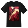 thumbnail image 2 of Plus Size Shirt for Women Black Tops for Women Oversized Short Sleeves Shirt for Women Red Marble T Shirt Crewneck Shirt for Women 3XL, 2 of 5