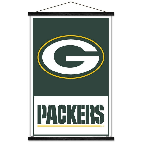 NFL Green Bay Packers - Logo 21 Wall Poster with Push Pins, 14.725" x 22.375"