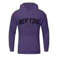 thumbnail image 3 of ELFINDEA Sweatshirt Hoodies for Men Fall Autumn Winter Loose Printed Hooded Casual Fashion Sports Hoodies Purple M, 3 of 4