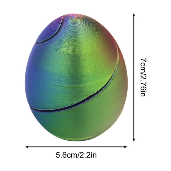 Eoozwa Printed Easter Egg Toy Rotatable Disassemblable for Interactive Holiday Play Colorful Decor Activity Exploration Game