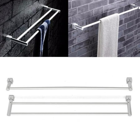 Stainless Steel Suction Cup Wall Mounted Double Towel Rail Holder Stainless Steel Suction Cup Wall Mounted Double Towel Rail Holder Bathroom With Hook Storage Racks Bars Special Today Com