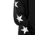 thumbnail image 3 of Women's Gameday Couture Black Dallas Cowboys Rhinestone Star Sleeve Settle the Score Oversized Tri-Blend Pullover, 3 of 3