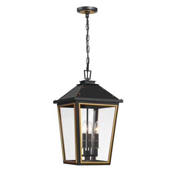 HAW-605-MK-TG-Crystorama Lighting-Hawkins - 4 Light Outdoor Pendant-21.5 Inch Tall and 12 Inch Wide
